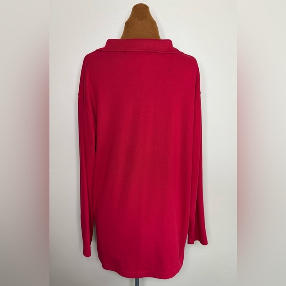 Bechamel Rich Red Knit Top Long Sleeve Size Large - Picture 2 of 6